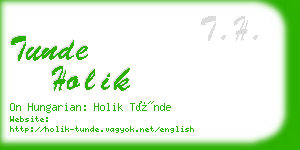 tunde holik business card